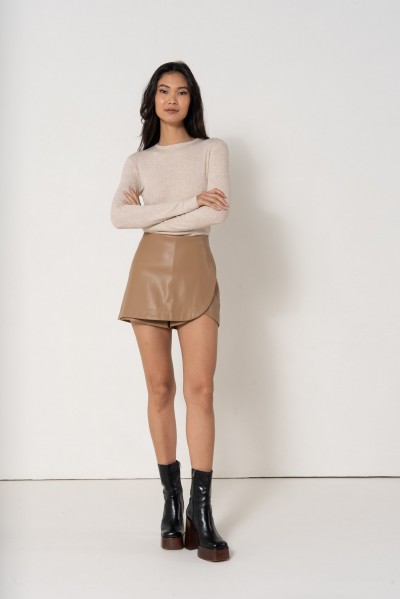 Leatherette shorts - SHIRLEY