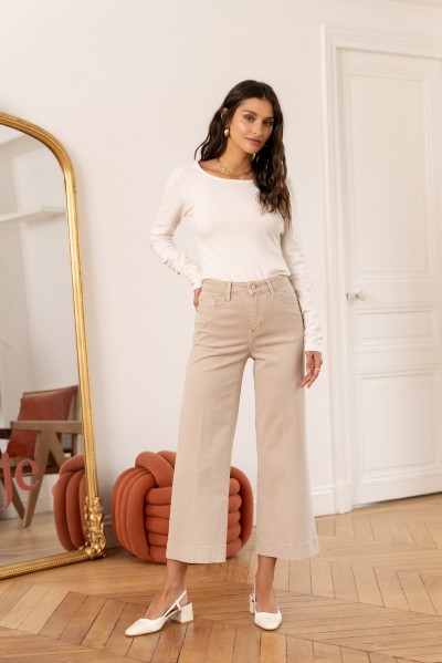 Jean windy cropped wide leg