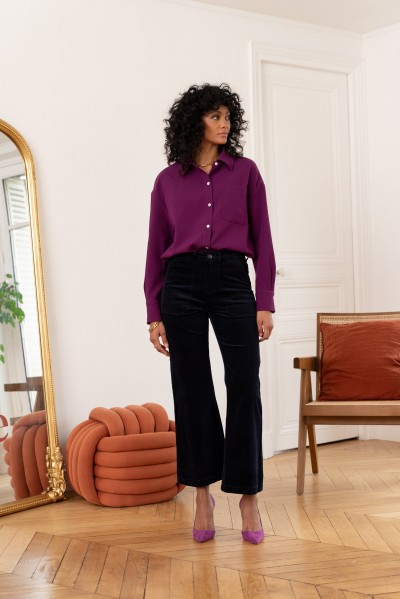 Pantalon velours ankle...