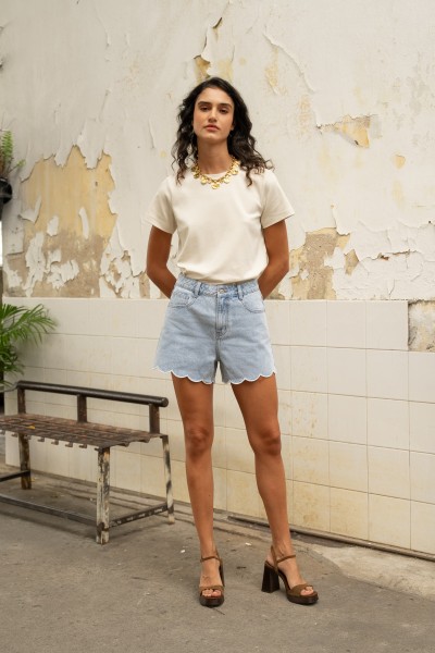 Short à détails - Fleur