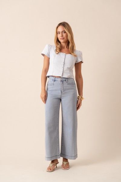 Jean Fluide Ankle Wide en Lyocell - Théa
